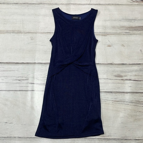 MINKPINK Dress Women's Small Blue Twist Sleeveless Bodycon Midi - Picture 10 of 15